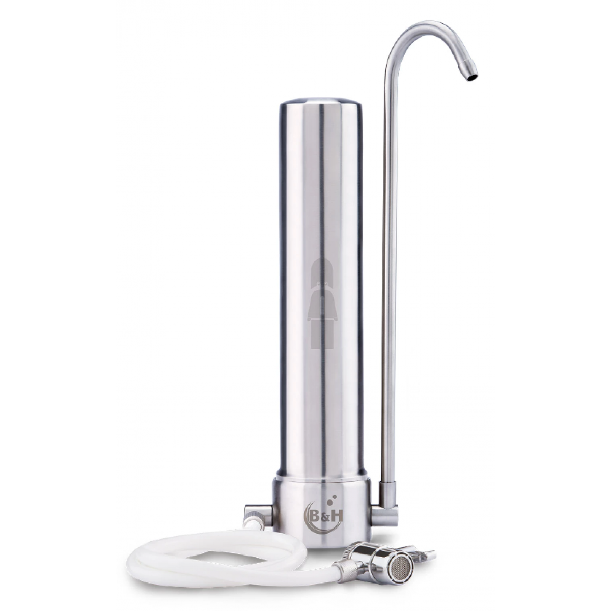 B&H UKSSP-F-Ocean max 皇家衛兵單管濾水器 | 磨砂不銹鋼 | 除菌達99.99%